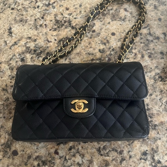 CHANEL Handbags - Chanel small double flap caviar